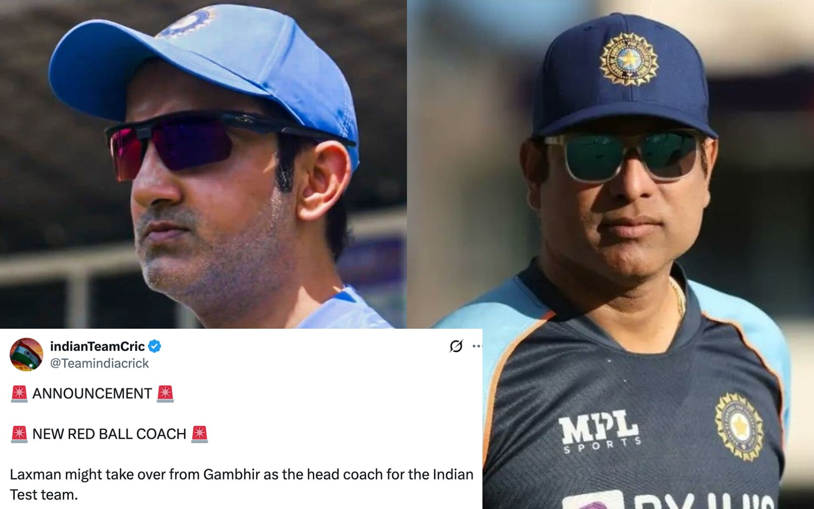Debate Heats Up: Should VVS Laxman Replace Gautam Gambhir as India’s Test Coach?