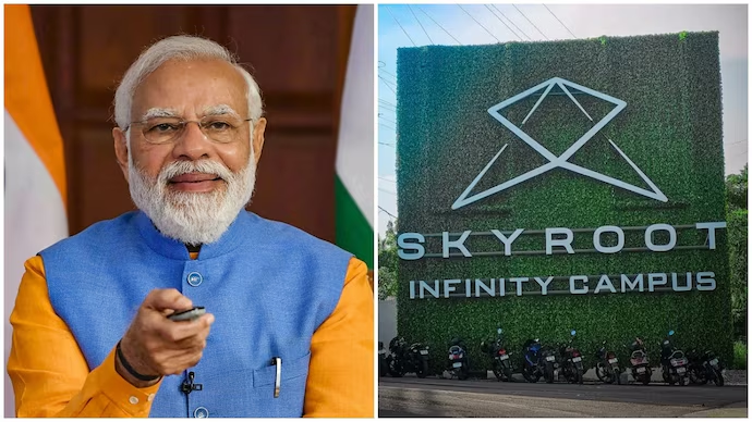 India Enters New Space Era as PM Modi Unveils Skyroot’s Vikram-I Launch Vehicle