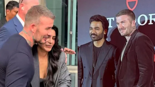 Crazy Viral: David Beckham Meets Samantha Ruth Prabhu and Dhanush During Mumbai Visit
