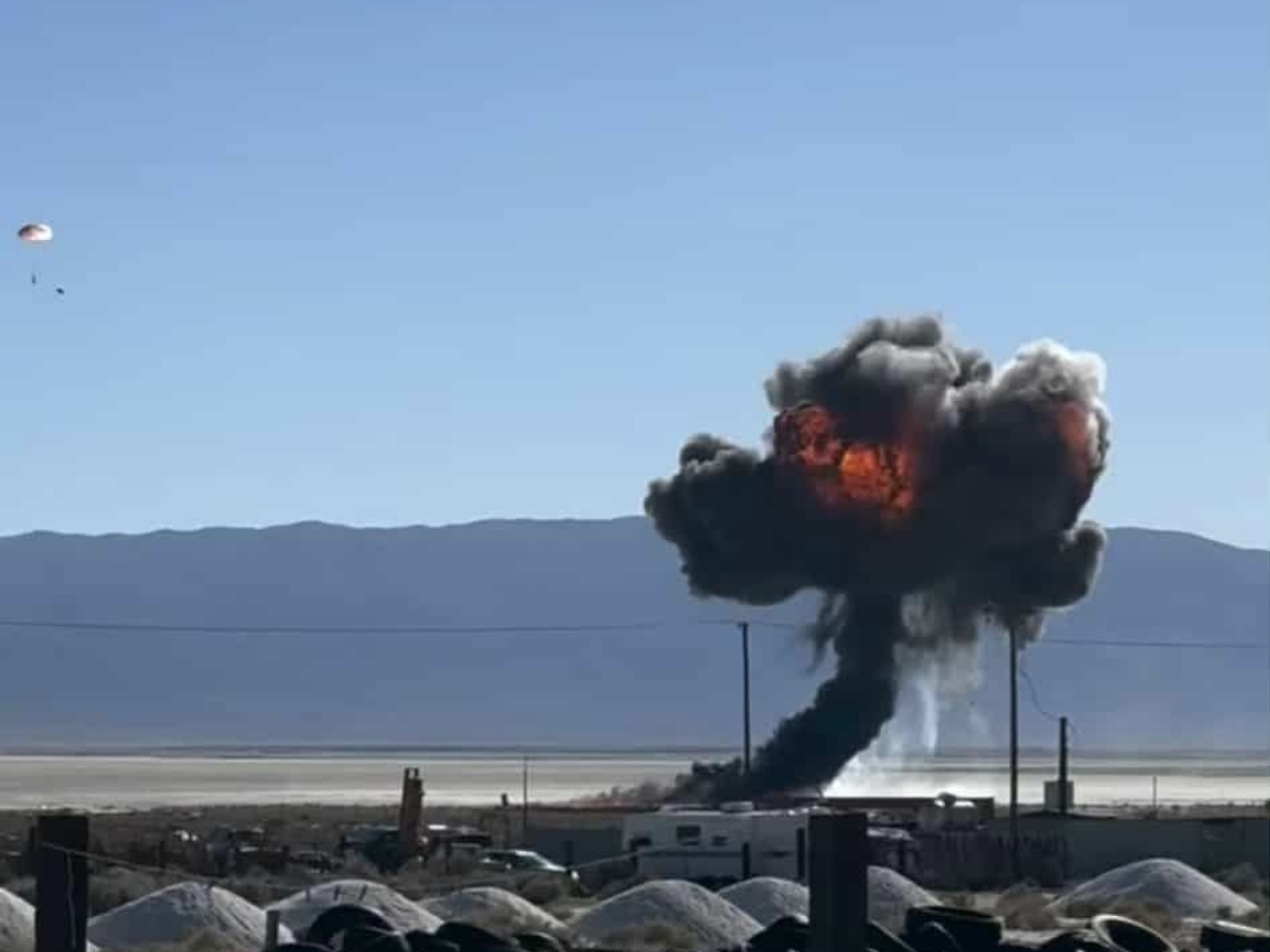 US F-16C Fighter Jet Crashes in California, Bursts Into Flames; Pilot Ejects Safely